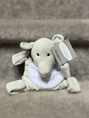 Snuggin Sweet Baby Bliss Gray Elephant Lovey Pacifier Holder Security Toy Plush